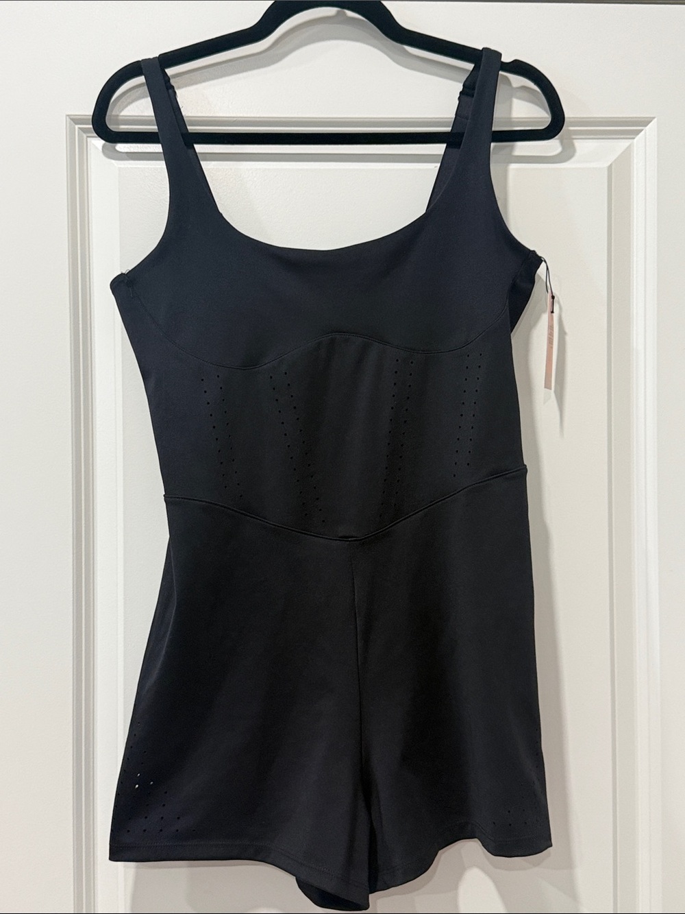 VSX Black Perforated Stretch Onesie Shorts Size Large NWT
